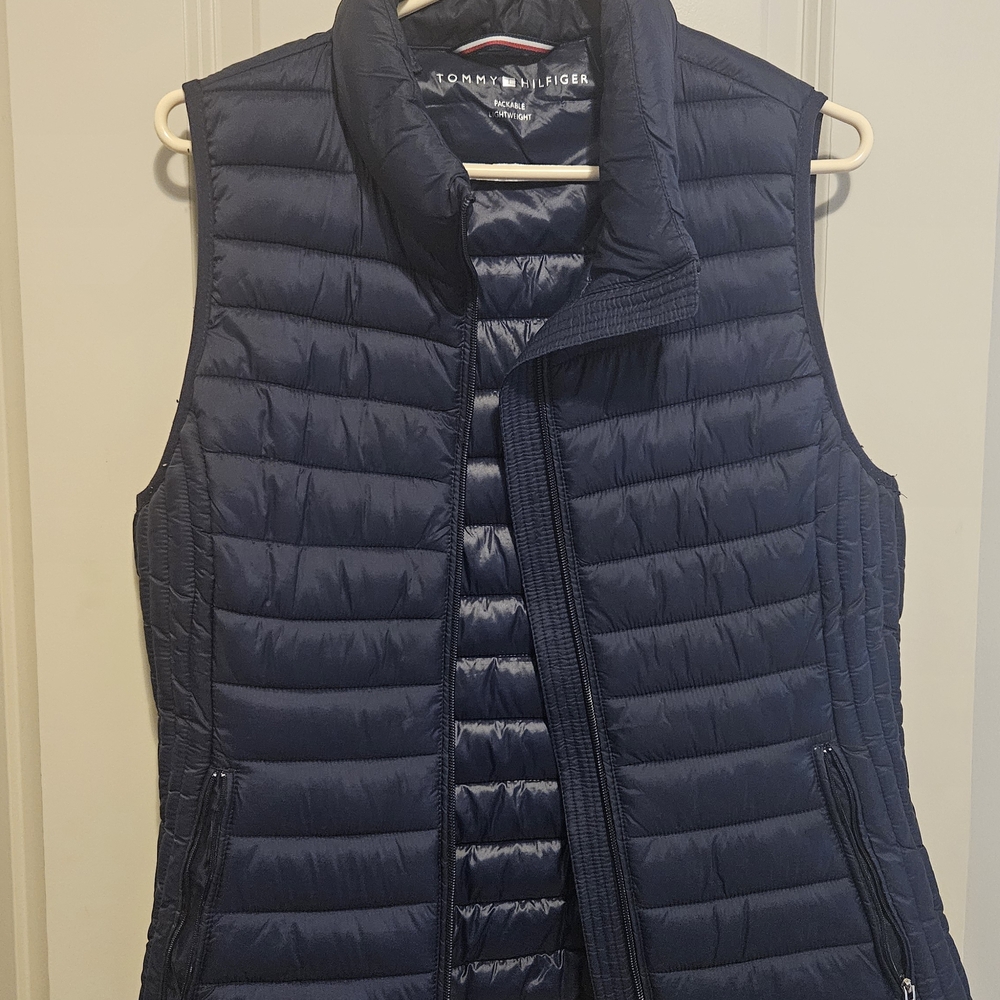 Tommy Hilfiger Blue Quilted Puffer Vest